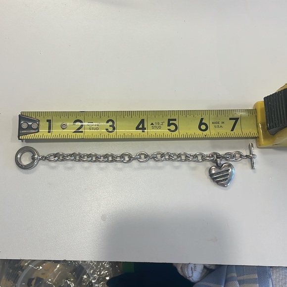 Authentic LAGOS Sterling Link Toggle Bracelet With Heart Charm - Picture 4 of 9